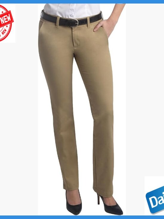 Pants - Mid-Rise Skinny Stretch Twill Work Pants, Contour Waistband